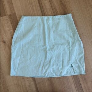 Abercrombie & Fitch Light Blue Linen Blend Mini Skirt